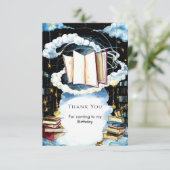 Carte De Remerciements Livre de Contes de Fées Simples pour la Bibliothèq (Debout devant)