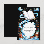 Carte De Remerciements Livre de Contes de Naissance Magique et Fantaisist (Devant / Derrière)