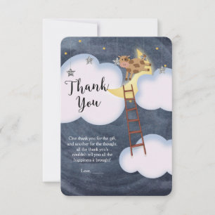 Carte De Remerciements Livre d'histoires pour Baby Shower Rimes de la nur