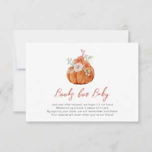 Carte De Remerciements Livres de Baby shower Citrouille d'automne pour Ba
