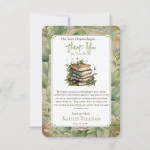 Carte De Remerciements Livres Notre Prochain Chapitre Commence Shower de (Devant)