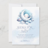 Carte De Remerciements Livres Pour Bébé Élégante Typographie Crescent Moo (Devant)