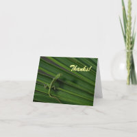 Carte de remerciements Lizard vert