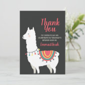 Carte De Remerciements Llama et l'Merci d'anniversaire de la Coupe du mon (Debout devant)