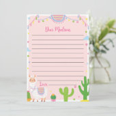 Carte De Remerciements Llama Fun Anniversaire heure Capsule Note Message  (Debout devant)