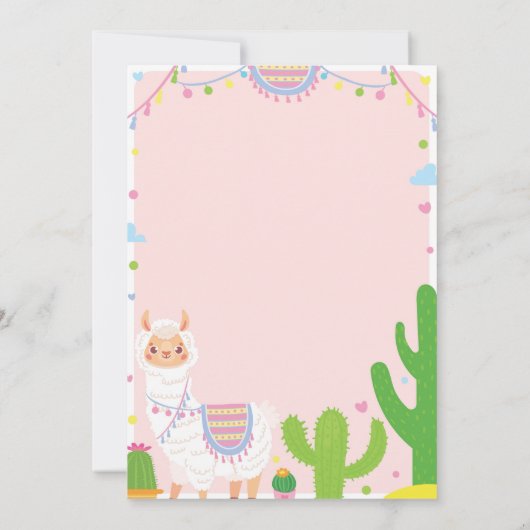 Carte De Remerciements Llama Fun Anniversaire heure Capsule Note Message  (Dos)