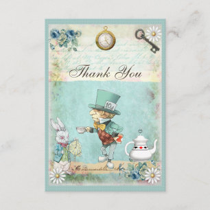 Carte De Remerciements L'Merci Fête de l'mariée de Mad Hatter Wonderland