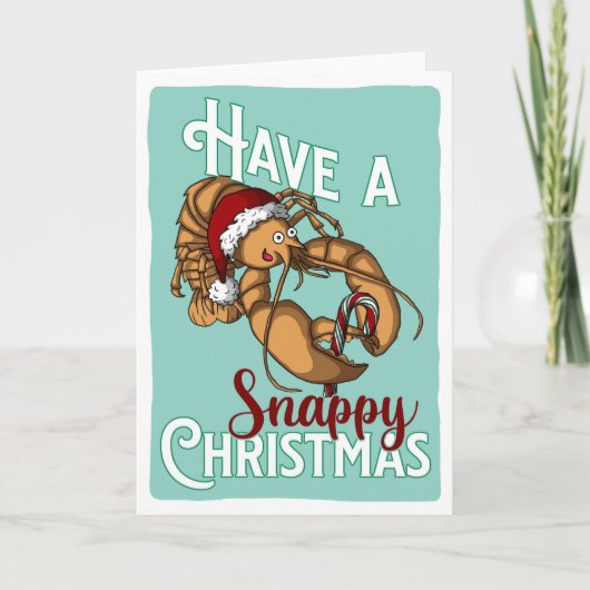 Carte De Remerciements Lobster Claus - Avoir un bon Noël (Devant)