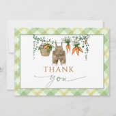Carte De Remerciements Locally Grown Farmer Market Baby Shower Thank You  (Devant)
