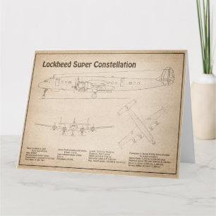 Carte De Remerciements Lockheed L-1049 Super Constellation - Plans SD