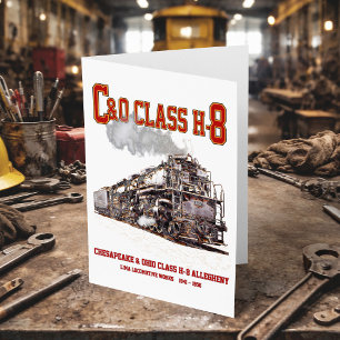 Carte De Remerciements Locomotive à vapeur Allegheny C&O Classe H-8 2-6-6