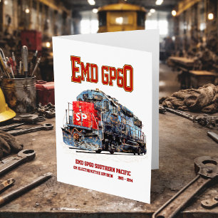 Carte De Remerciements Locomotive diesel EMD GP60 du Pacifique Sud