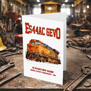 Carte De Remerciements Locomotive diesel GE ES44AC GEVO vintage