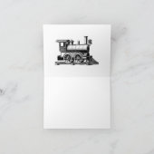 Carte De Remerciements Locomotive vintage (Intérieur)