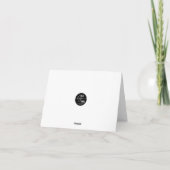 Carte De Remerciements Logo de calligraphie de script élégant en noir sim (Dos)