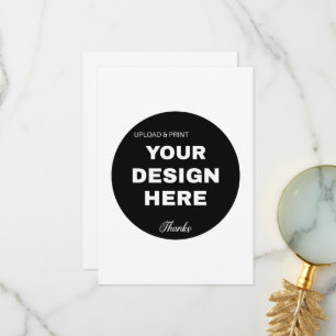 Carte De Remerciements Logo de code QR noir élégant, minimaliste et éléga