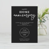 Carte De Remerciements Logo de l'agent immobilier Happy Home Anniversaire (Debout devant)
