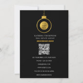 Carte De Remerciements Logo de l'agent immobilier Realtor Noël (Dos)