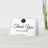 Carte De Remerciements Logo de l'entreprise immobilière Realtor personnal (Devant)