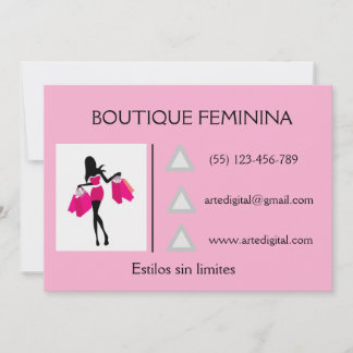 CARTE DE REMERCIEMENTS LOGO DE ROPA