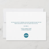 Carte De Remerciements Logo d'entreprise Blue Yellow Science (Dos)