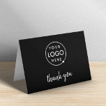 Carte De Remerciements Logo d'entreprise | Entreprise Professionnel<br><div class="desc">Un simple modèle d'affaires noir sur mesure dans un style moderne et minimaliste qui peut être facilement mis à jour avec le logo, l'accueil et le message de votre entreprise. Besoin d'aide ? N'hésitez pas à me contacter en utilisant le bouton de message sur la page du produit et je...</div>