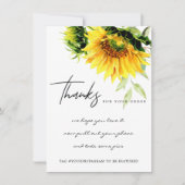 CARTE DE REMERCIEMENTS LOGO D'ENTREPRISE FLORALE JAUNE (Devant)