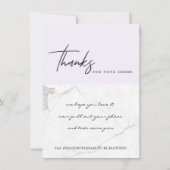 CARTE DE REMERCIEMENTS LOGO D'ENTREPRISE MARBRE PURPLE TEXTURE (Devant)