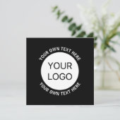 Carte De Remerciements Logo d'entreprise ou toute image et texte modifiab (Debout devant)