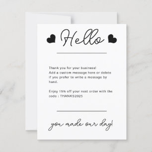 Carte De Remerciements Logo d'entreprise personnalisé Entreprise Cool mod