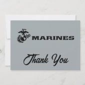 Carte De Remerciements Logo en noir empilé USMC (Devant)