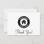 Carte De Remerciements Logo Et Message Professionnels Personnalisés (Devant)