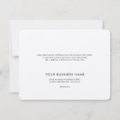 Carte De Remerciements Logo et site Web d'entreprise simples pour les cli (Dos)