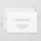 Carte De Remerciements Logo et site Web d'entreprise simples pour les cli (Dos)