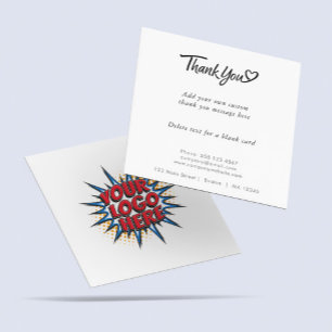 Carte De Remerciements Logo et texte personnalisé Télécharger Modern Simp