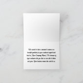 Carte De Remerciements Logo noir entreprise client Entreprise (Intérieur)