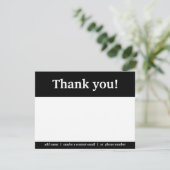 Carte De Remerciements Logo Office ou Business de base (Debout devant)