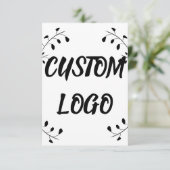 Carte De Remerciements Logo personnalisé (Debout devant)