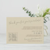 Carte De Remerciements Logo personnalisé Brown Code QR Instructions pour  (Debout devant)