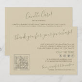 Carte De Remerciements Logo personnalisé Brown Code QR Instructions pour  (Devant / Derrière)