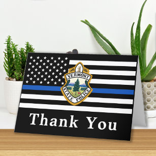 Carte De Remerciements Logo personnalisé du service de police Police
