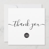 Carte De Remerciements Logo personnalisé simple et moderne (Devant)