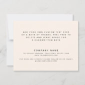 Carte De Remerciements Logo personnalisé Simple Retro Super Checker (Dos)