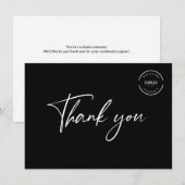 Carte De Remerciements Logo Professionnel Professionnel Moderne Personnal (Devant / Derrière)