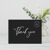 Carte De Remerciements Logo Professionnel Professionnel Moderne Personnal (Debout devant)