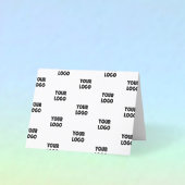 Carte De Remerciements Logo simple à répéter | Blanc