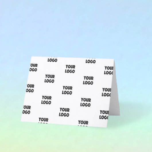 Carte De Remerciements Logo simple à répéter | Blanc