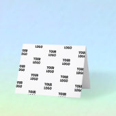 Carte De Remerciements Logo simple à répéter | Blanc