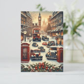 Carte De Remerciements London Christmas Elegance (Debout devant)