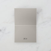 Carte De Remerciements Lone Sand Dollar - Charcoal Grey - Beach Wedding (Intérieur)